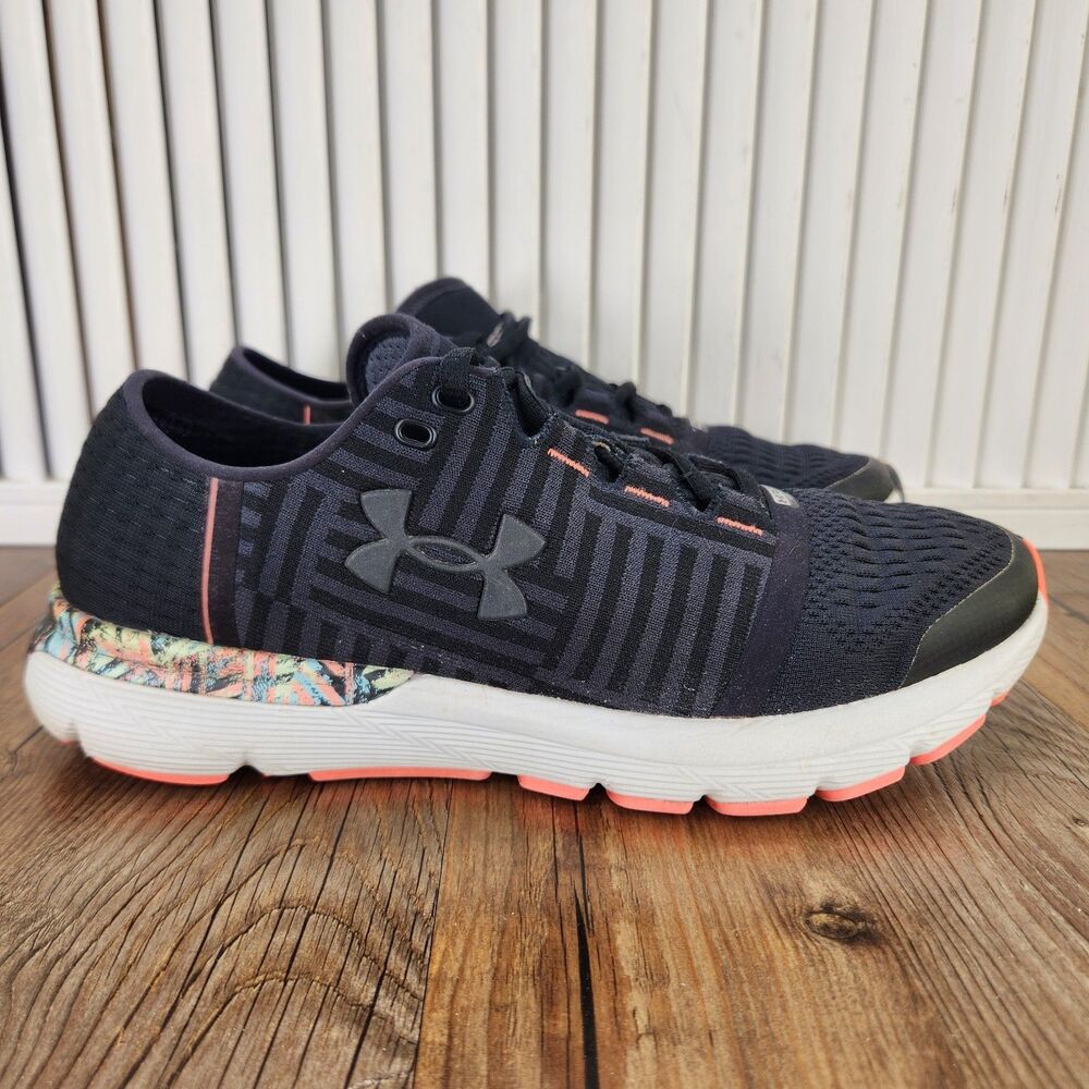 Under Armour Speedform Gemini 3 City RE Running Shoes Womens Sz 9 Black Sneakers